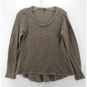 Free Quent Sweater Medium Mohair Wool Blend Pullover Sequins Hi Low